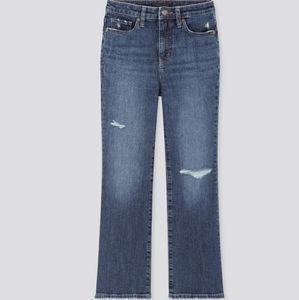 UNIQLO women high rise skinny flare ankle jeans